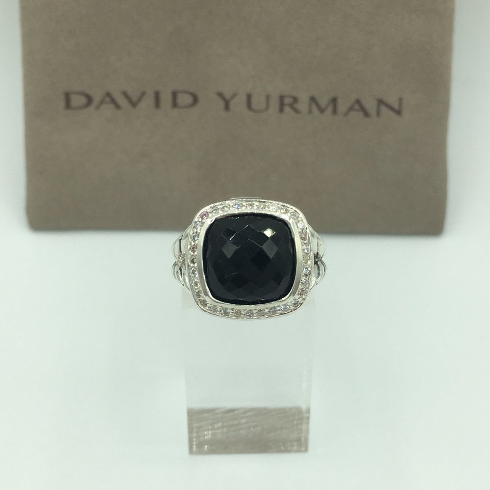 David Yurman 11mm Black Onyx Albion Ring Size 8